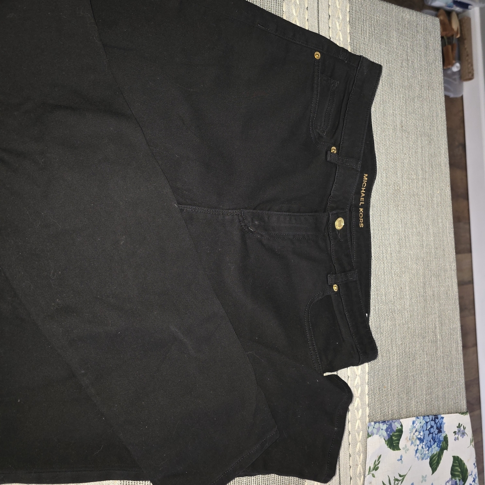 Michael Kors Black Jeans with Gold Logo